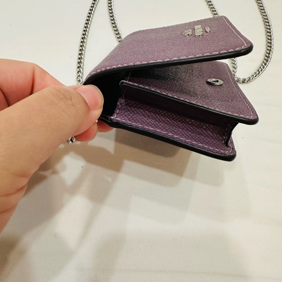 Coach Metallic Purple Mini-wallet Bag - Picture 10 of 10